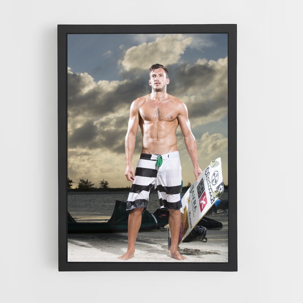 Poster Youri de zoon – affiche Kitesurf (vue 2)